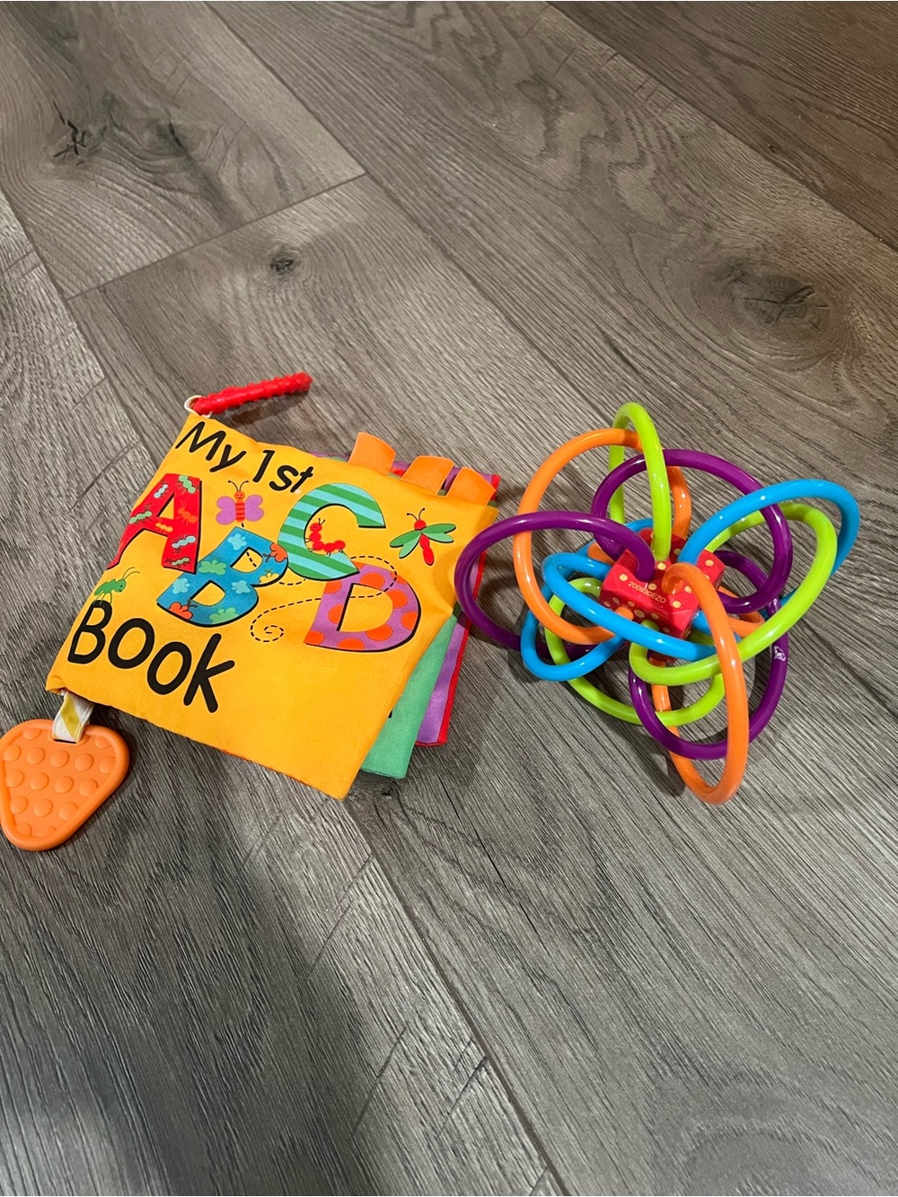 My 1st ABC Book & Colorful Teether Toy - Orange/Multicolor